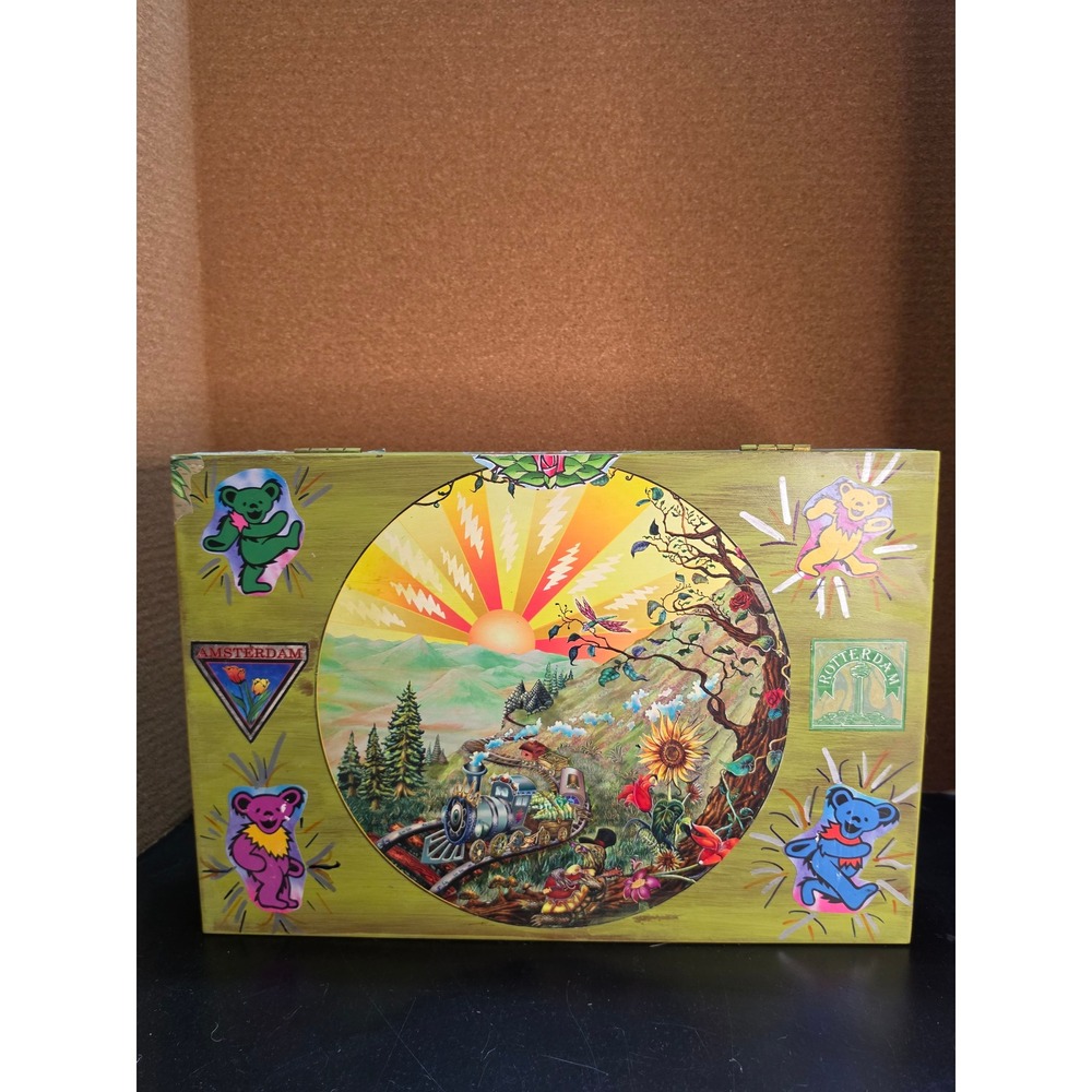 Grateful Dead Wooden Stash Box Dancing Bears Terrapin Station Psychedelic